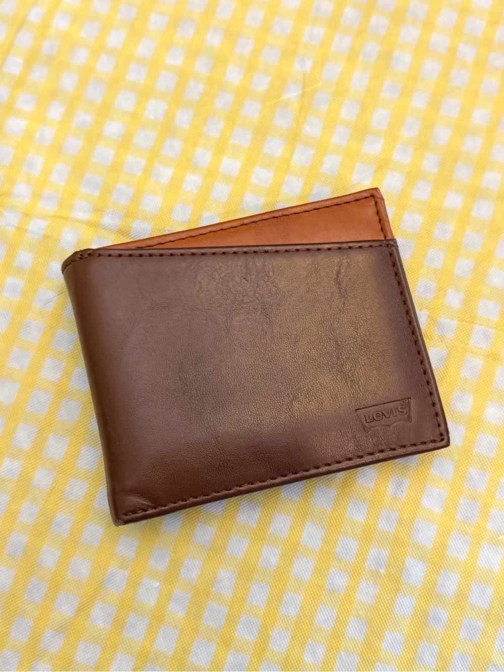 Levi's Two-Tone Brown & Tan Leather Wallet